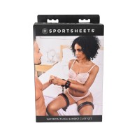 Set de Restricción Muñequeras y Musleras Sportsheets Saffron